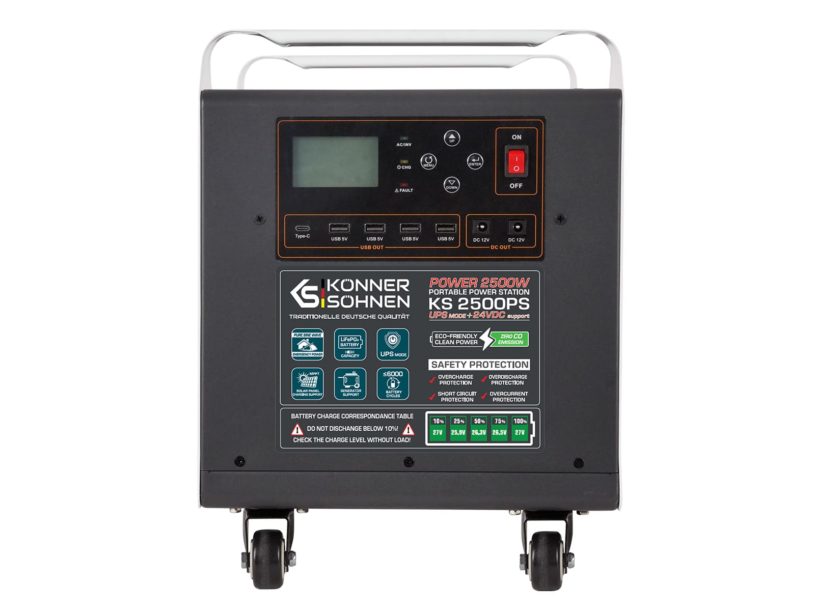 Könner & Söhnen Tragbare Powerstation KS 2500PS