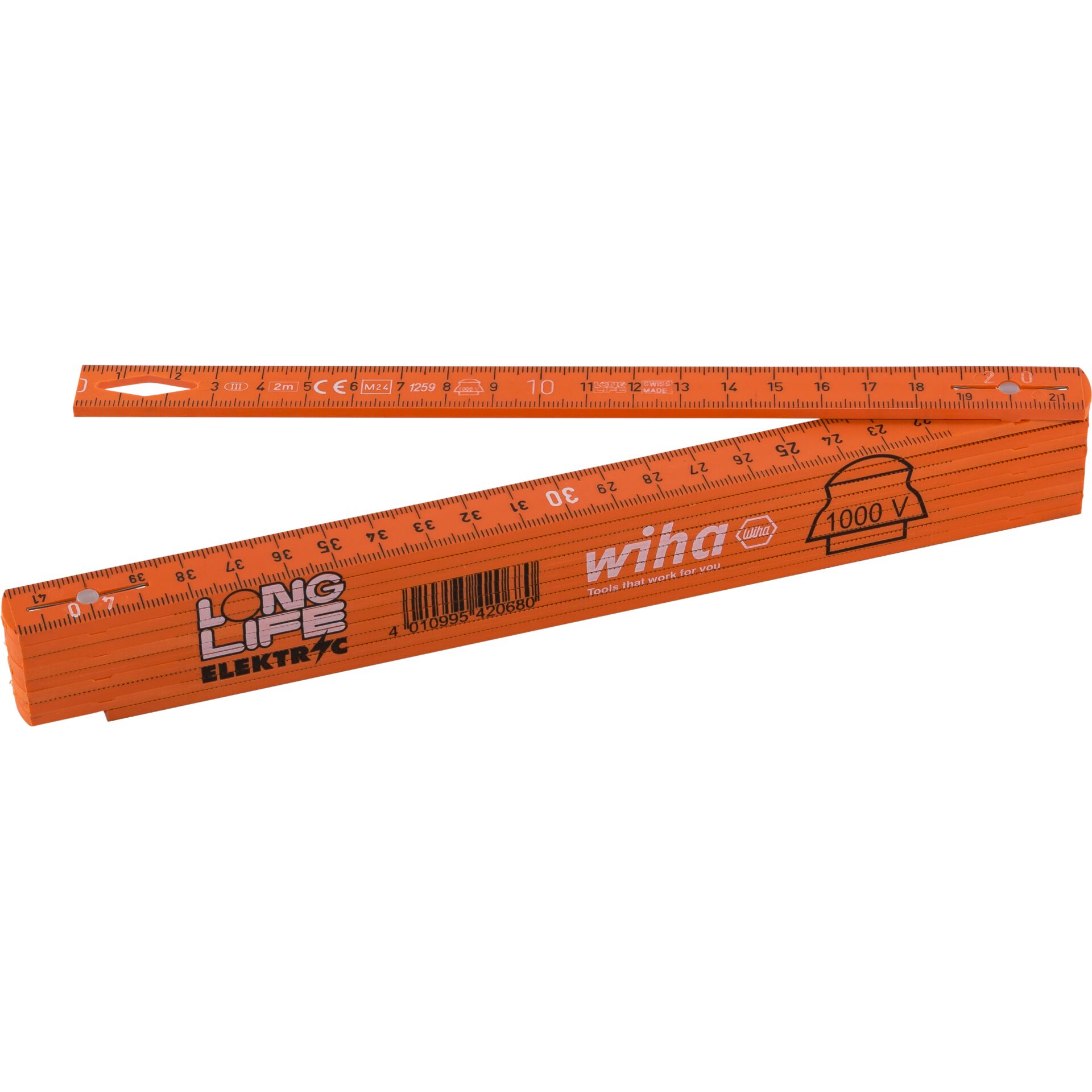 Wiha Elektriker Gliedermaßstab Longlife 2 m metrisch