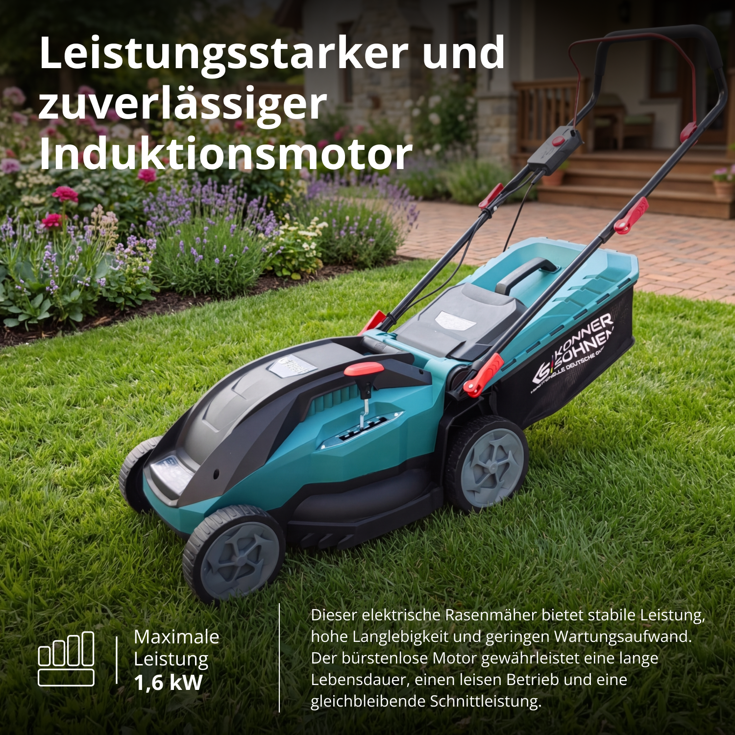 Könner & Söhnen Elektro Rasenmäher KS 38LM16-BL