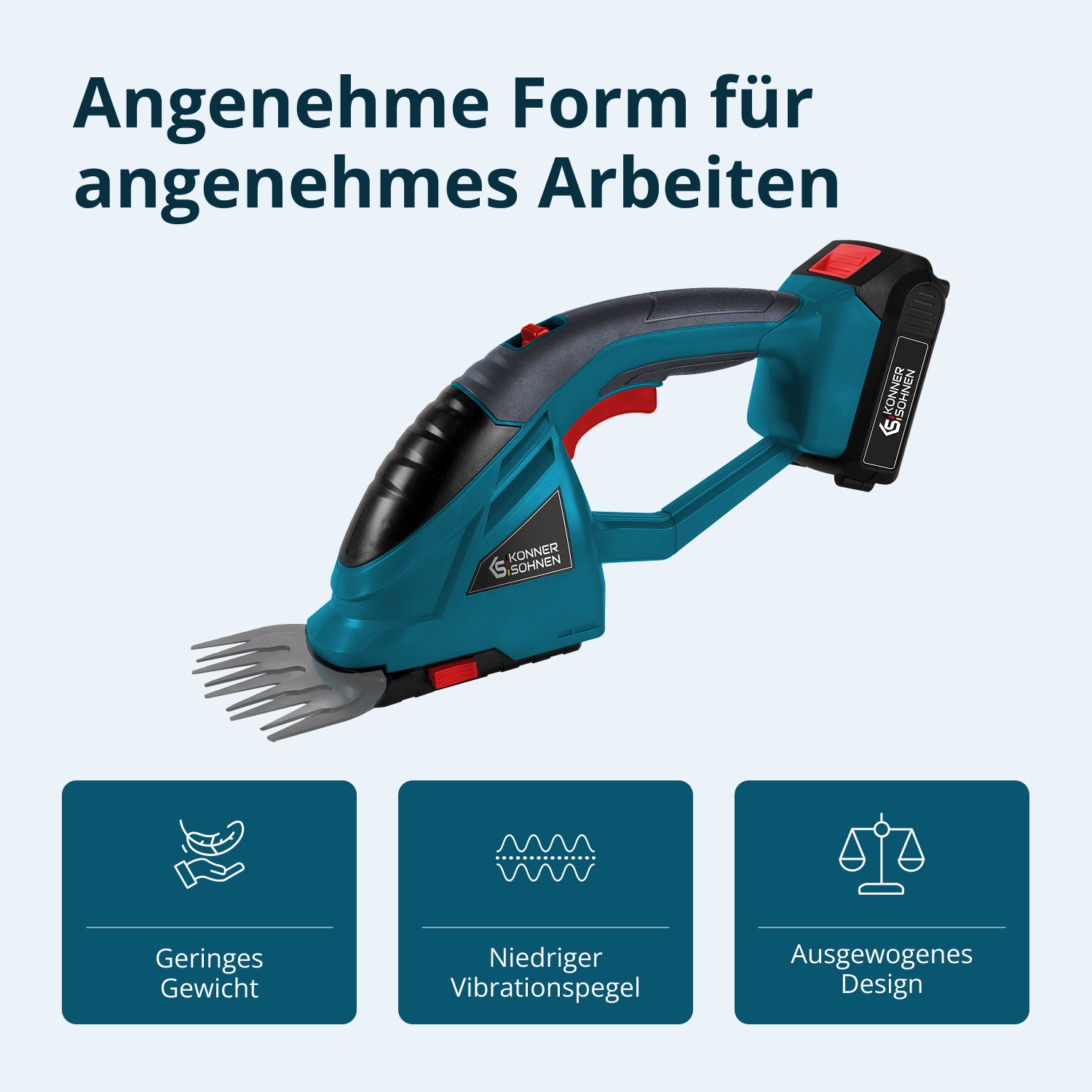 Akku-Grasschere und Heckenschere 2 in 1 KS SHT-20V