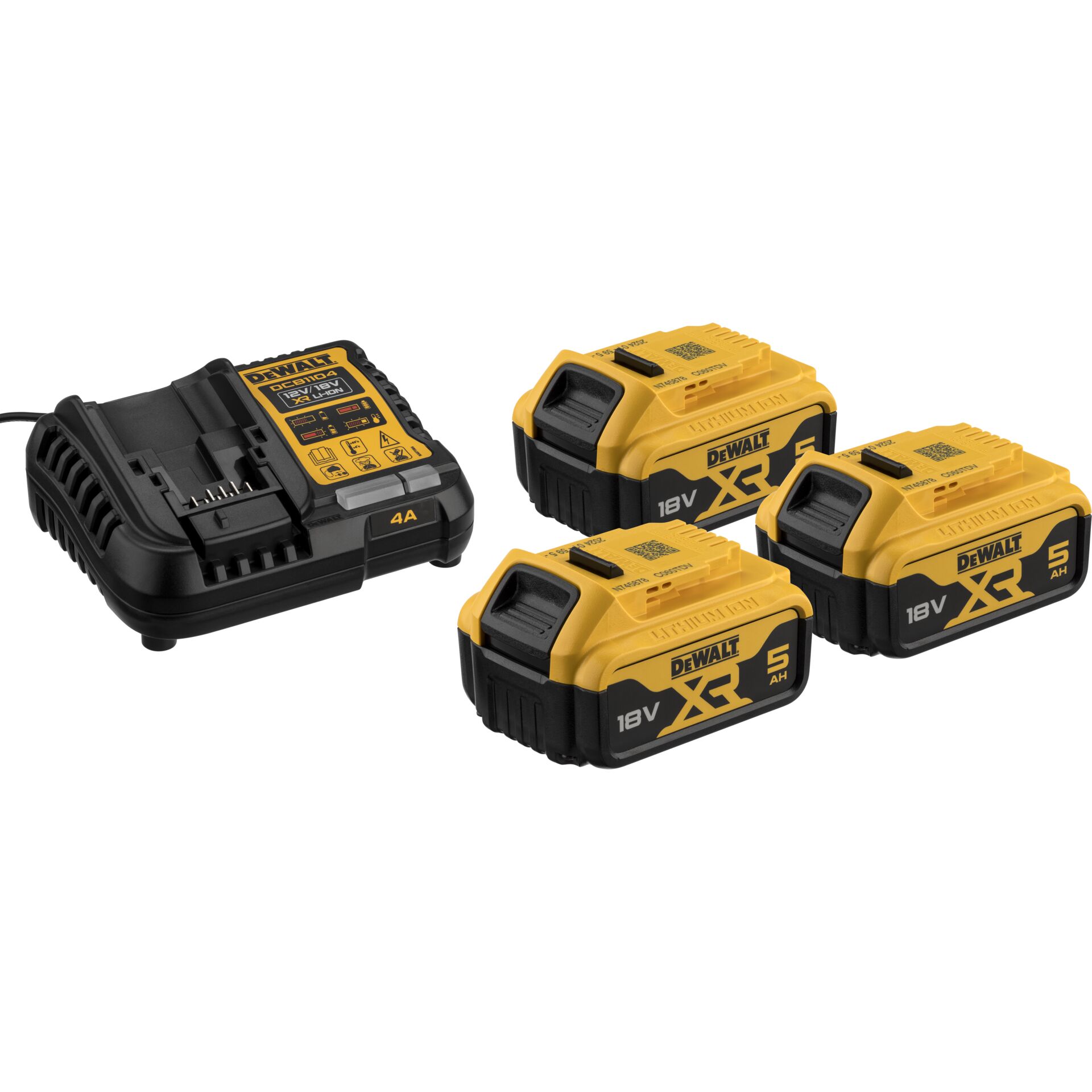 DeWalt DCB1104P3-QW 3x 18V 5Ah Akku-Set DeWalt DCB1104P3-QW 3x 18V 5Ah Akku-Set