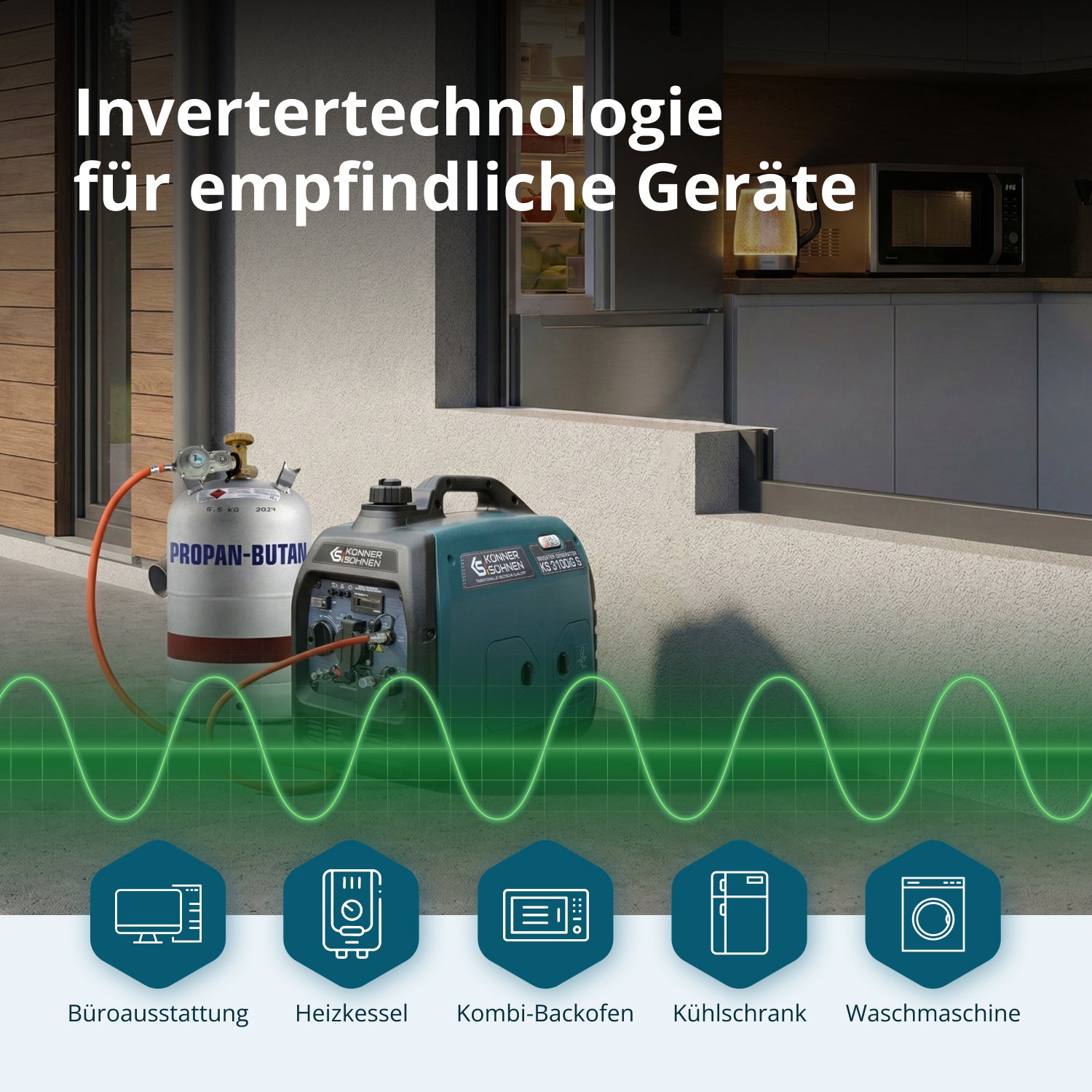 LPG/Benzin-Inverter-Generator KS 3100iG S