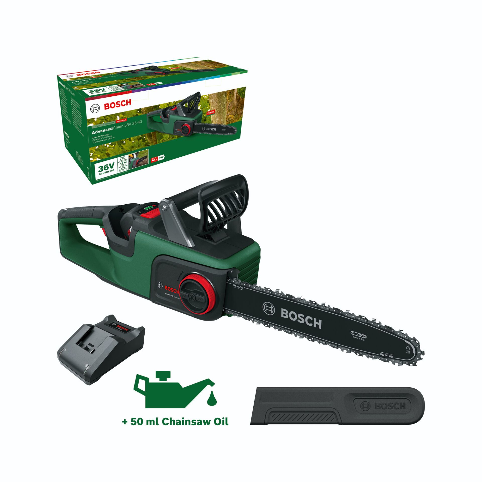 Bosch ADVANCEDCHAIN 36V-35-40 Akku-Kettensäge Bosch ADVANCEDCHAIN 36V-35-40 Akku-Kettensäge