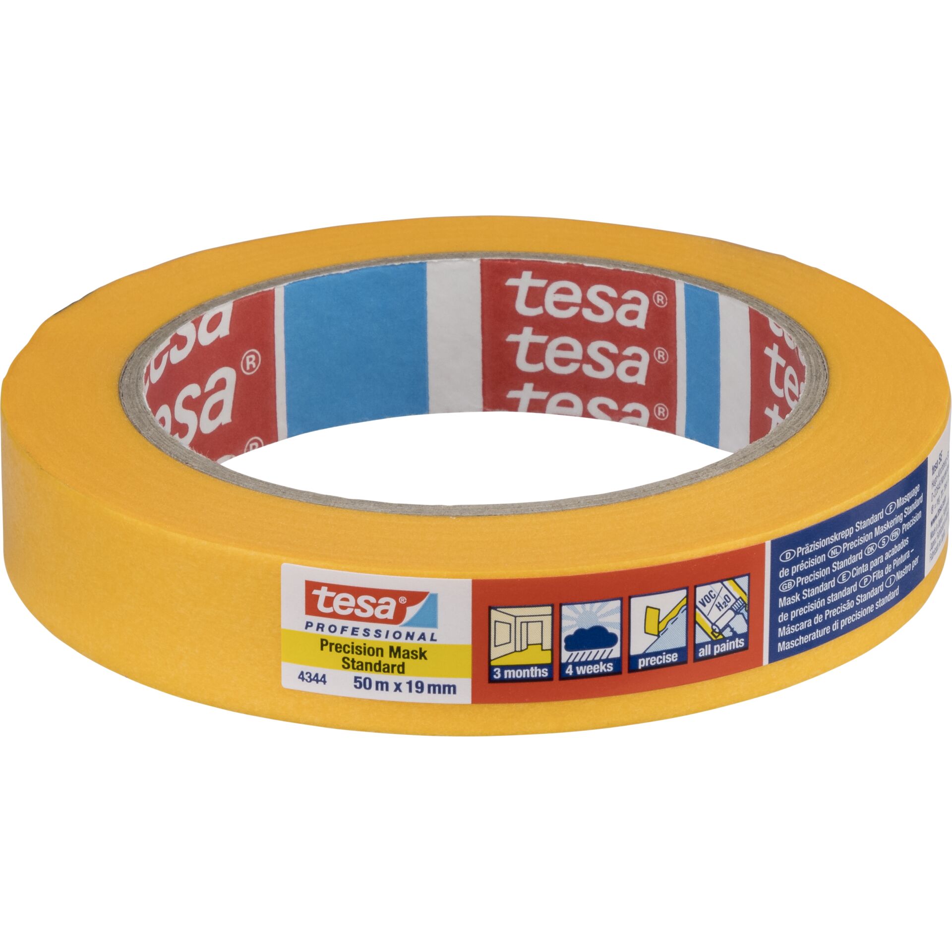 Tesa Kreppband 50m x 19mm Stand.Prec.gelb 04344 Tesa Kreppband 50m x 19mm Stand.Prec.gelb 04344