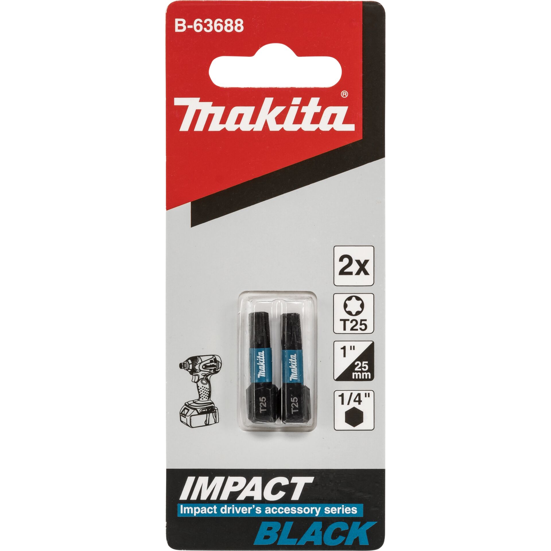 Makita B-63688 Bit T25x25mm 2Stk. Makita B-63688 Bit T25x25mm 2Stk.