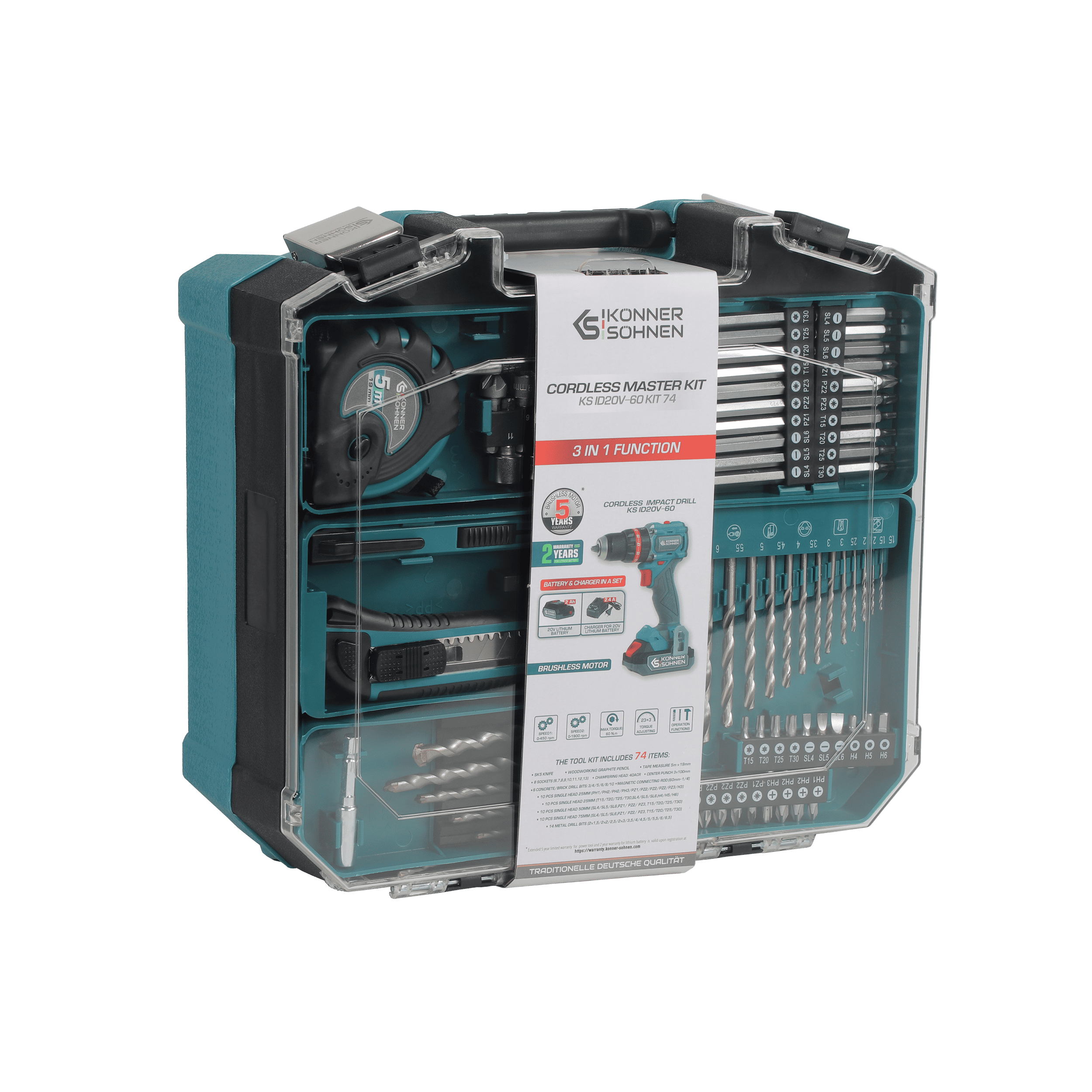 Kabelloses Meister-Set KS ID20V-60 KIT 74 PLUS