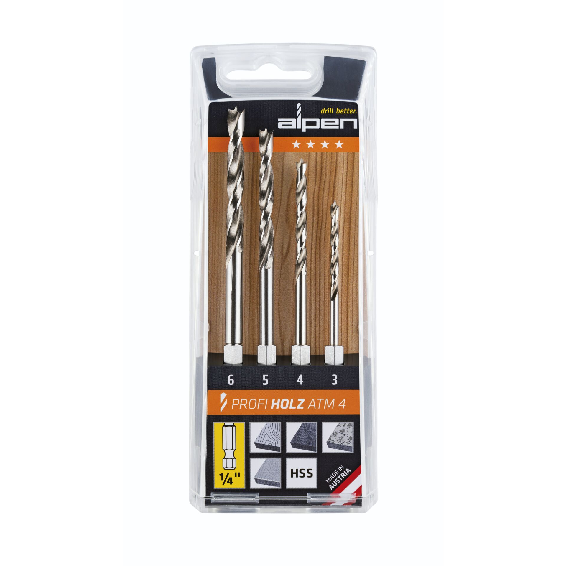 Alpen ATM 4 HSS-HOLZ 6-kant Alpen ATM 4 HSS-HOLZ 6-kant
