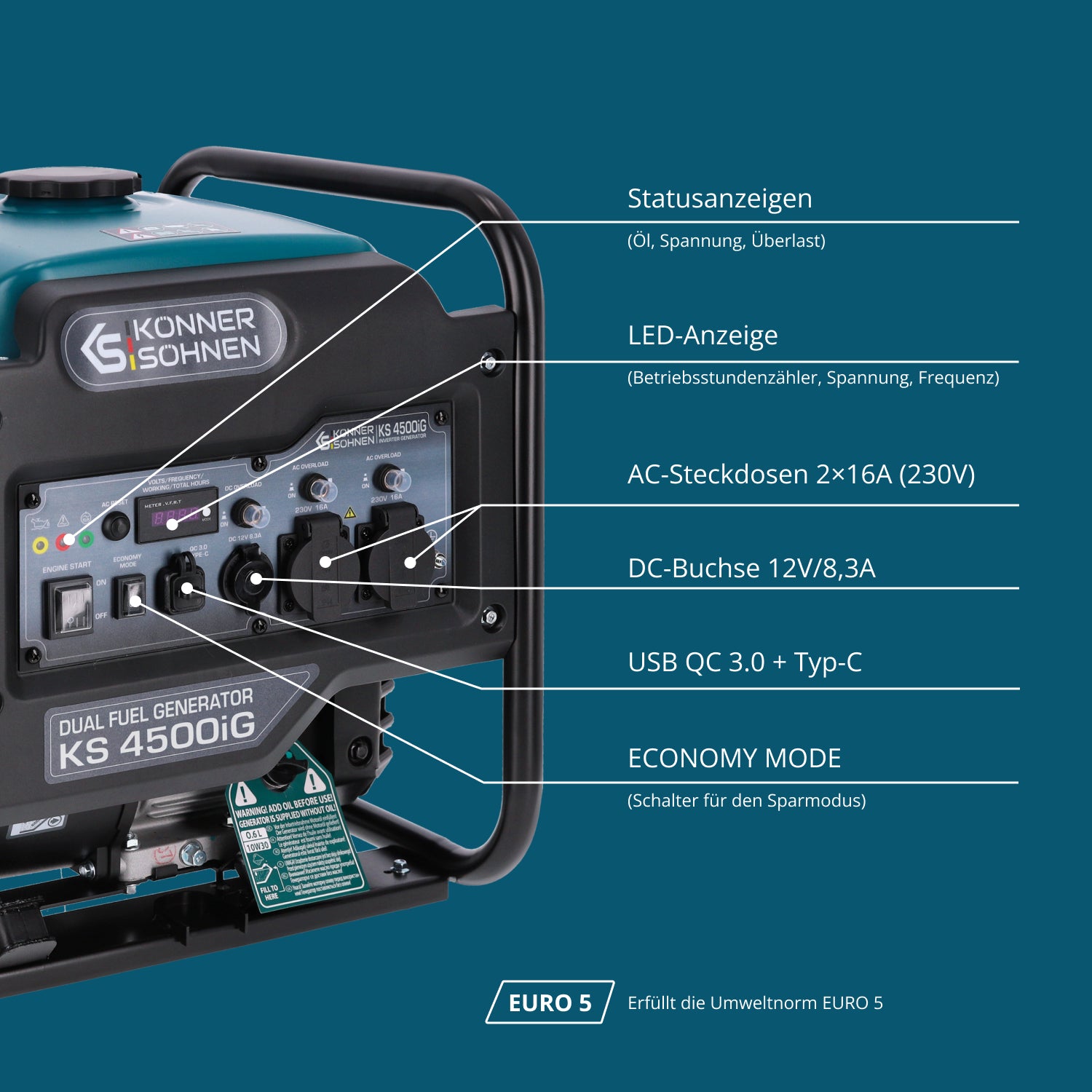 Dual Fuel-Inverter-Generator KS 4500iG