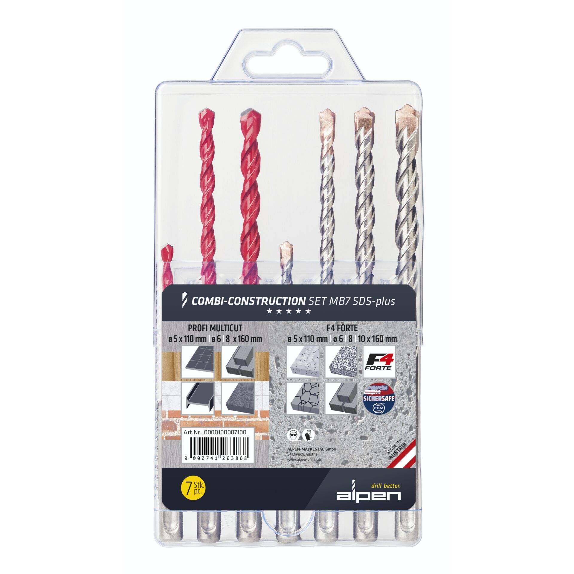 Alpen Combi Baust.Set SDS-plus M B7 Alpen Combi Baust.Set SDS-plus M B7