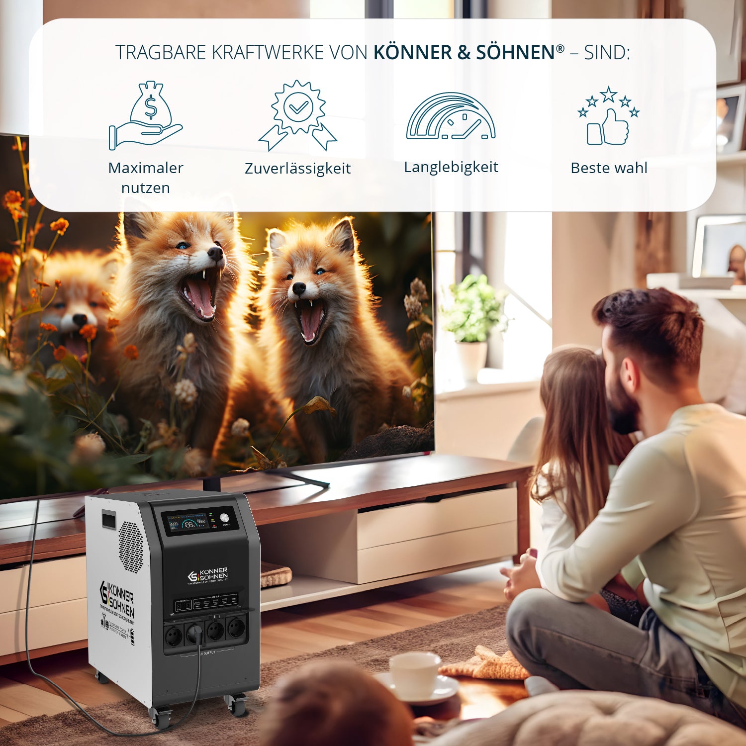 Tragbare 3-in-1-Stromstation KS 3000PS