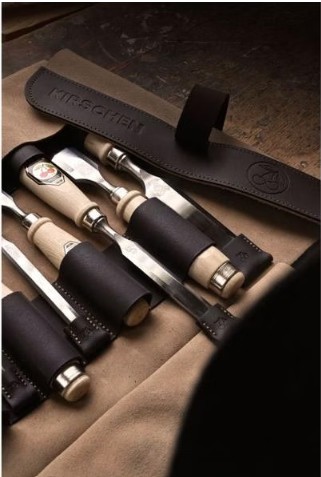 Kirschen Stechbeitelsatz in Ledertasche, 6-tlg.