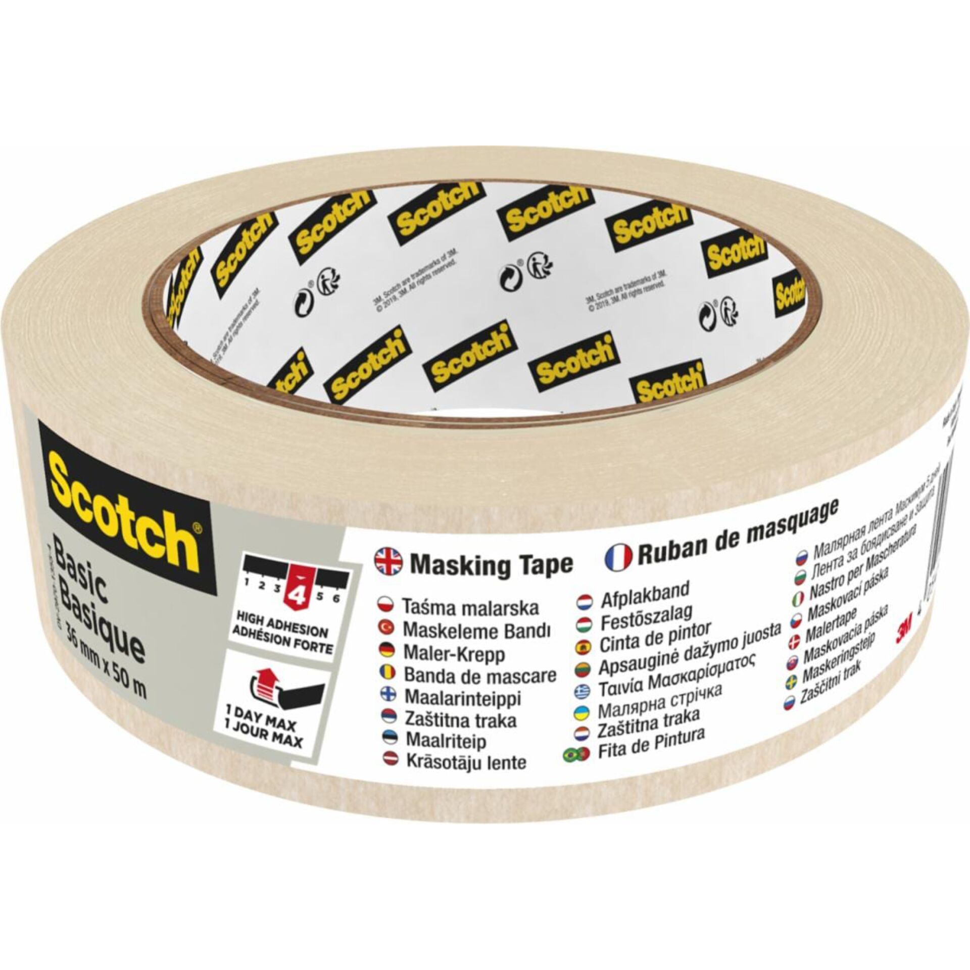 Scotch Abdeckband Basic 36mmx50m beige 2010/36 Scotch Abdeckband Basic 36mmx50m beige 2010/36