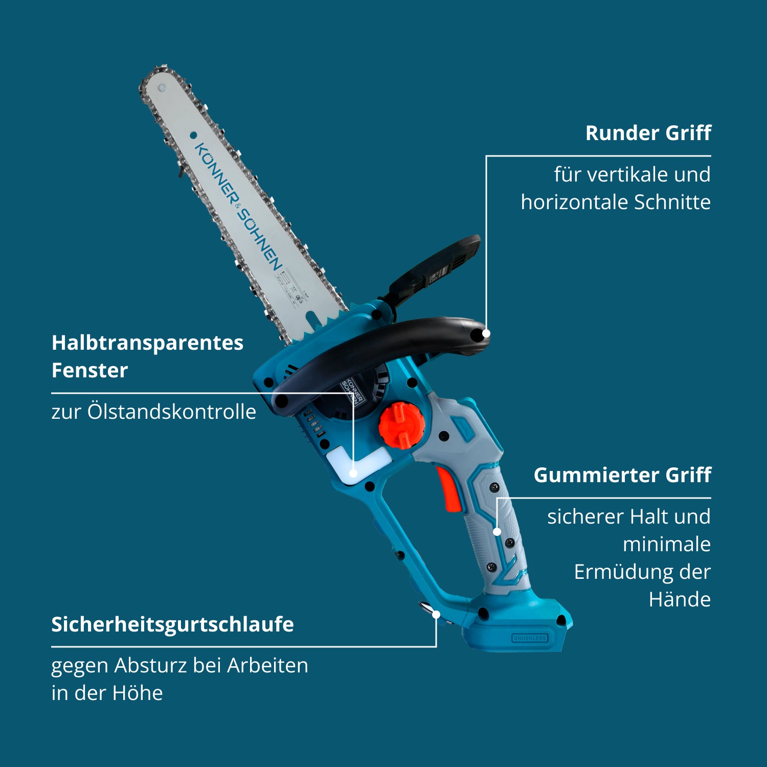 Akku-Mini-Kettensäge KS MCS20V-12 SET PLUS