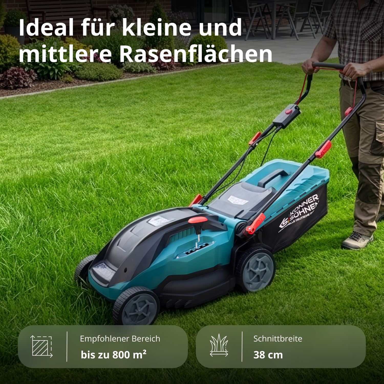 Könner & Söhnen Elektro Rasenmäher KS 38LM16-BL