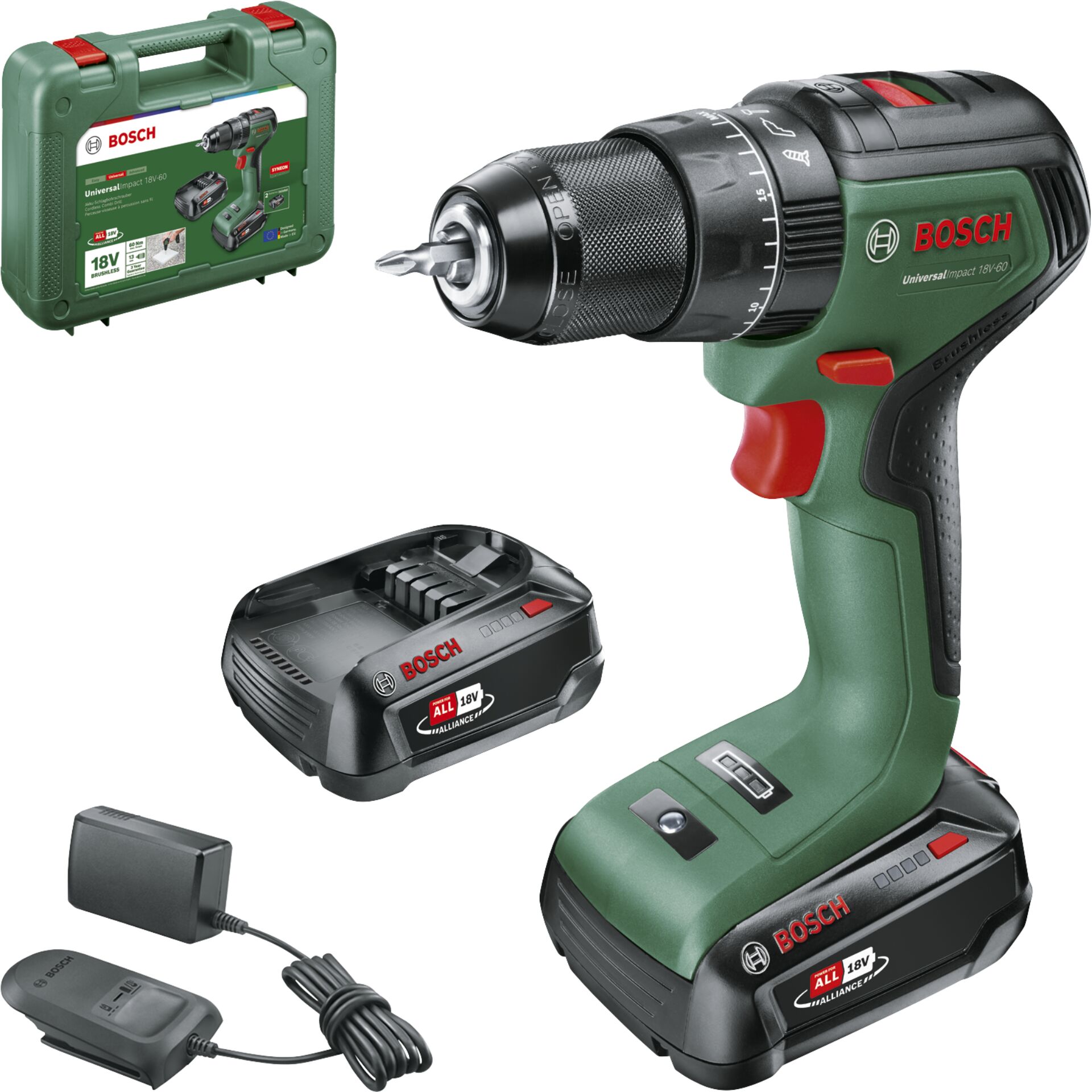 Bosch UniversalImpact 18V-60 Akku-Schlagbohrmaschine