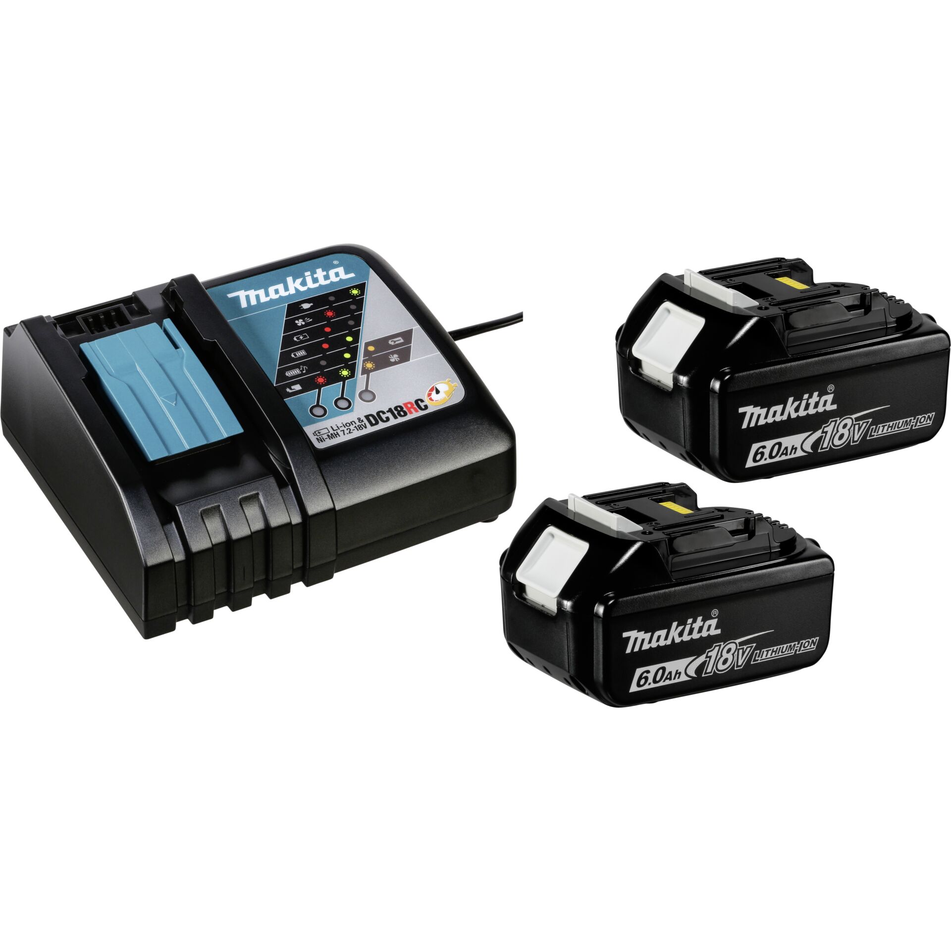 Makita Power Source Kit 199480-6 2x BL1860B + DC18RC Makita Power Source Kit 199480-6 2x BL1860B + DC18RC