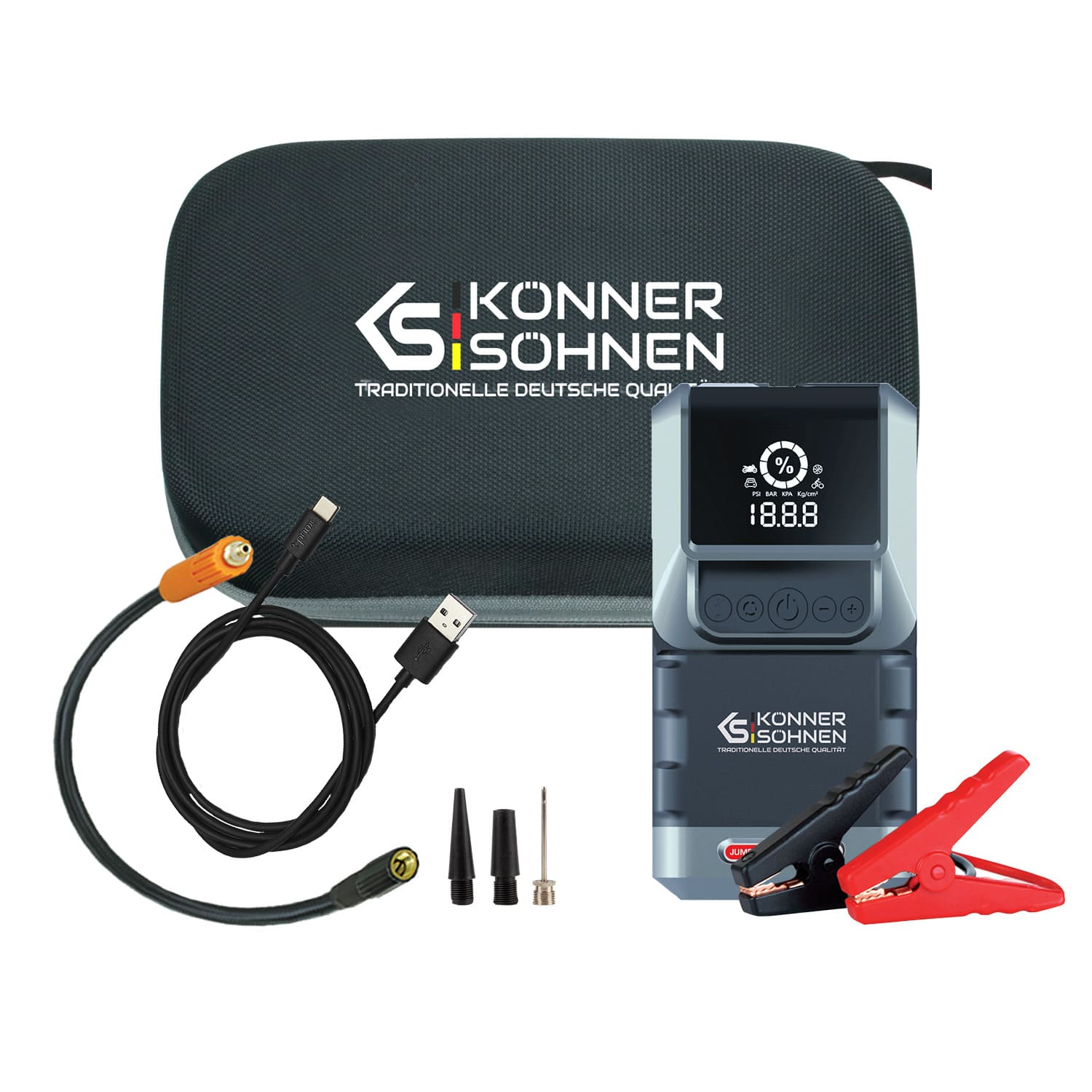 Starthilfe Powerbank mit Luftkompressor KS JSP-1300