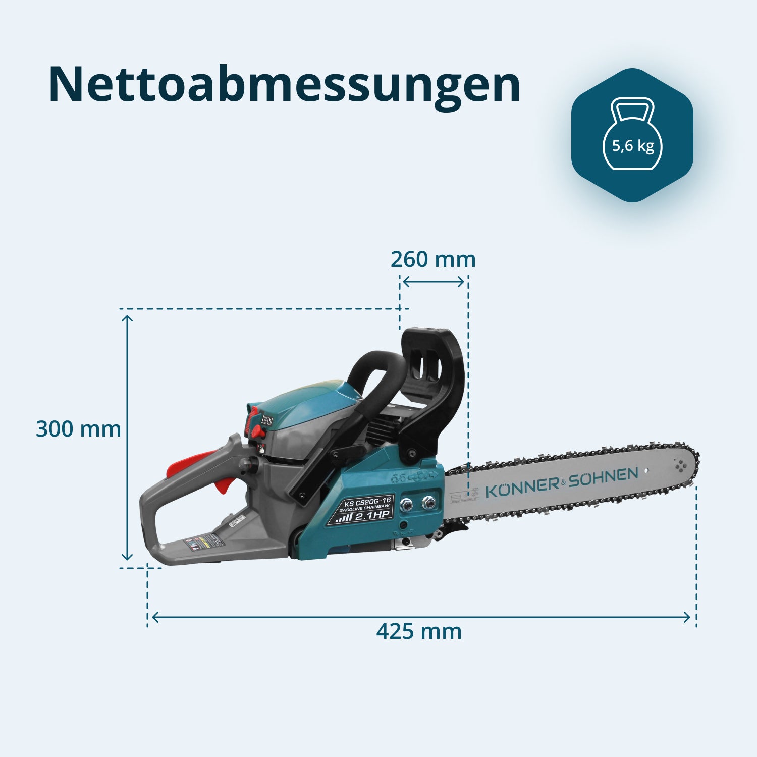 Benzin-Kettensäge KS CS20G-16