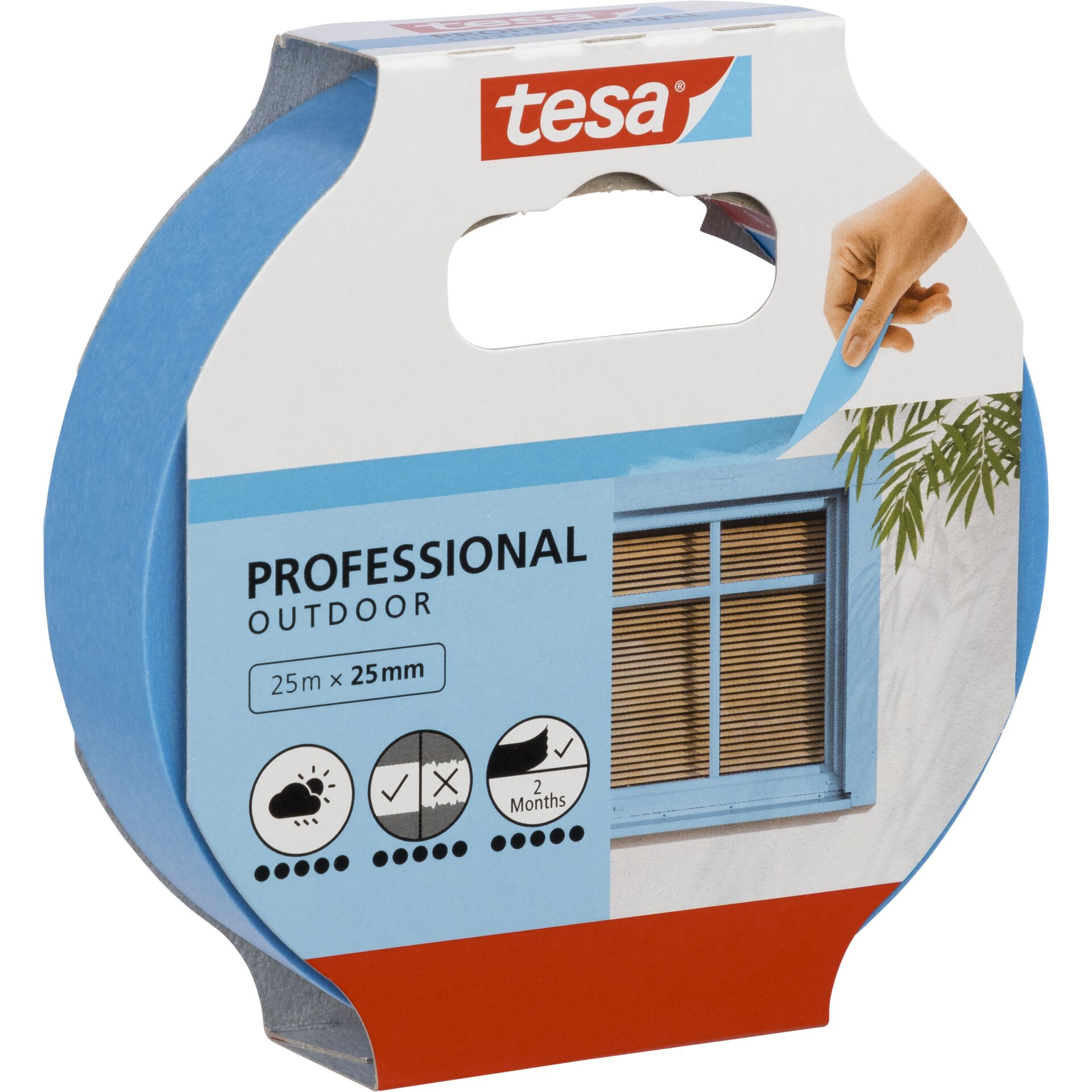 Tesa Kreppband 25m x 25mm Preci.outdoor Blau 04440 Tesa Kreppband 25m x 25mm Preci.outdoor Blau 04440
