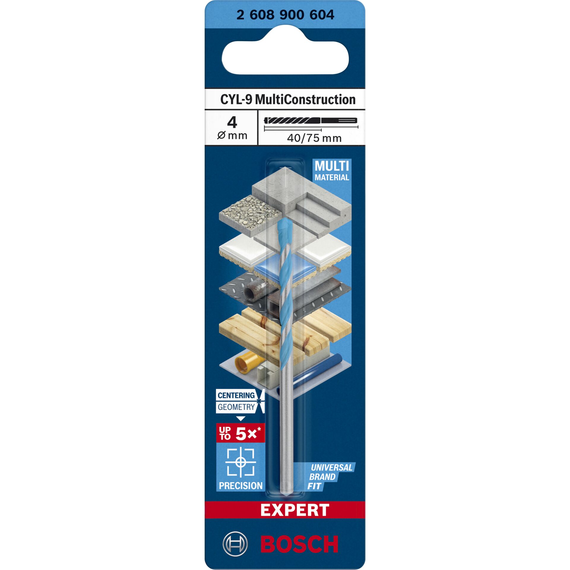 Bosch CYL-9 MC Bohrer 4x40x75mm EXPERT Bosch CYL-9 MC Bohrer 4x40x75mm EXPERT