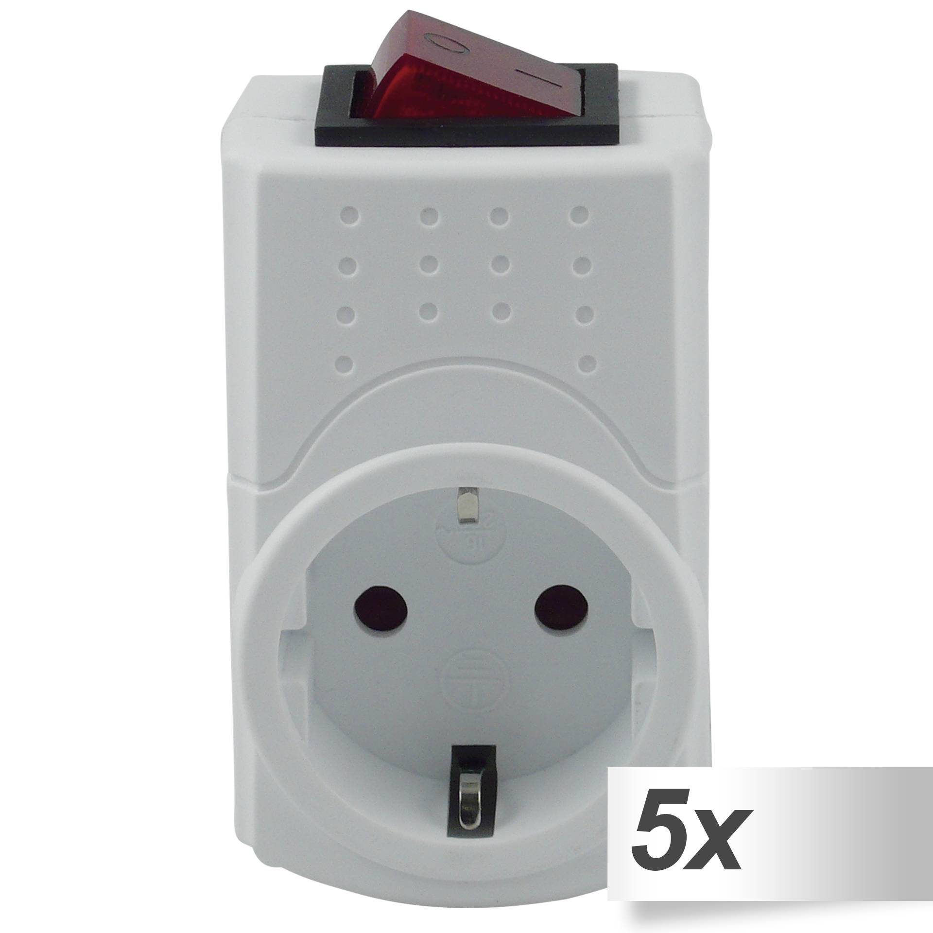 5x REV Zwischenstecker mit Schalter 5x REV Zwischenstecker mit Schalter
