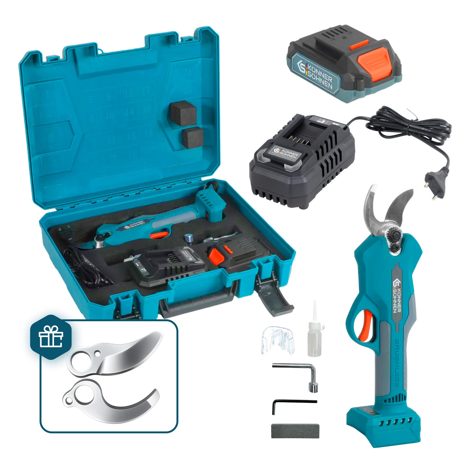 Akku-Gartenschere KS CPS20V-32 Case