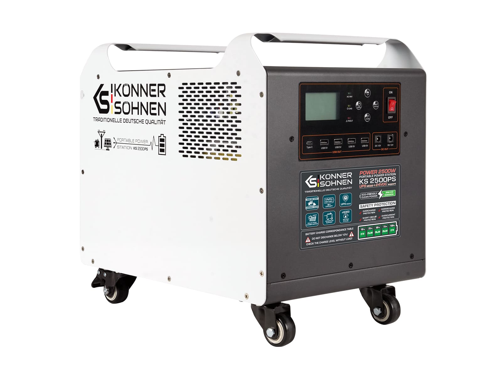 Könner & Söhnen Tragbare Powerstation KS 2500PS