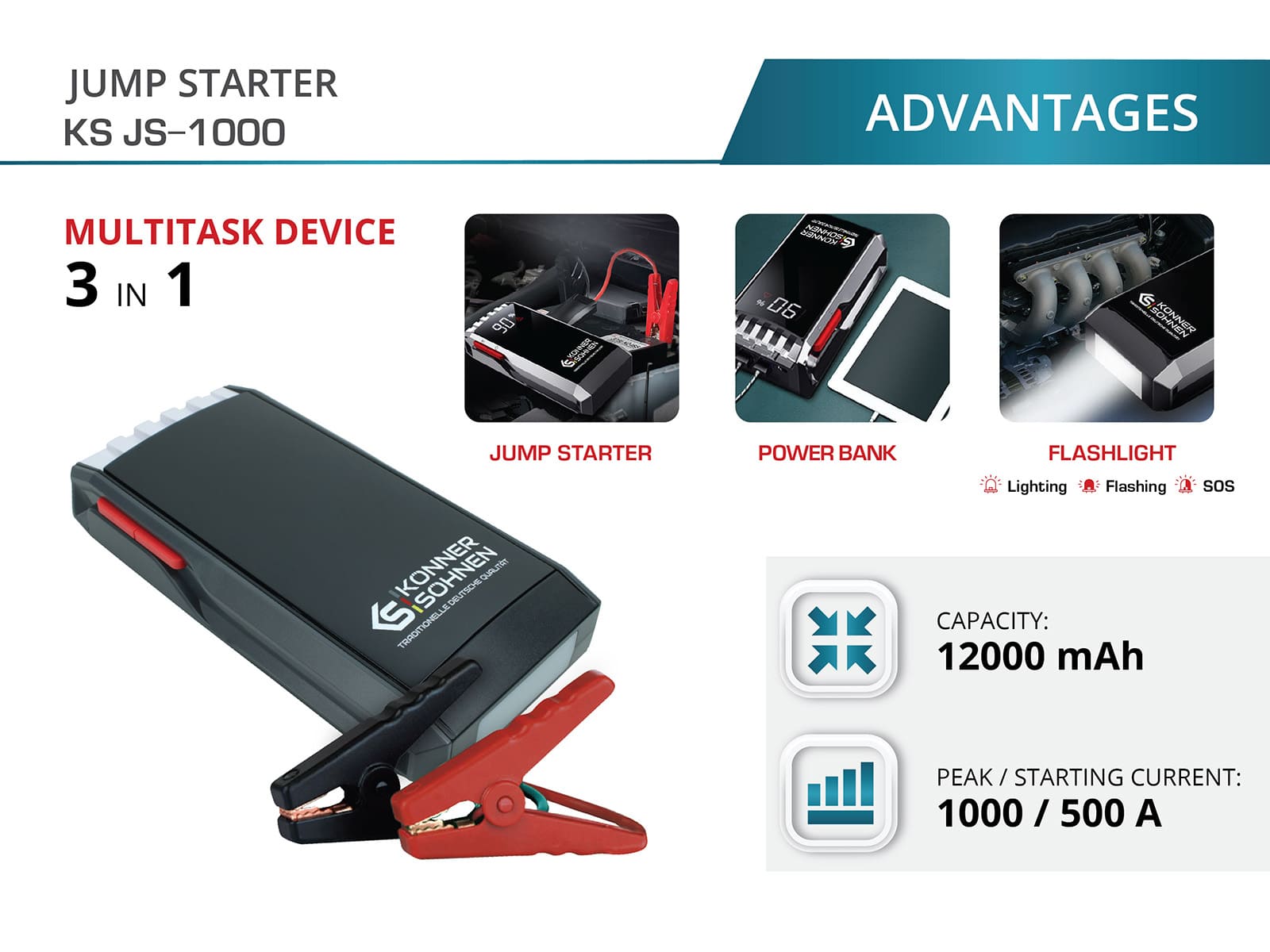 Starthilfe Powerbank KS JS-1000