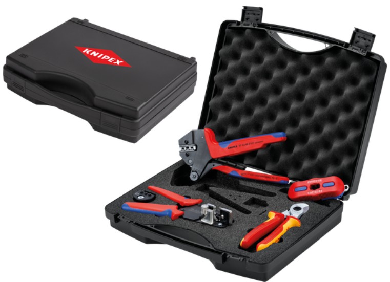 KNIPEX Werkzeugkoffer PV 7-tlg. für Solar-Steckverbinder MC4