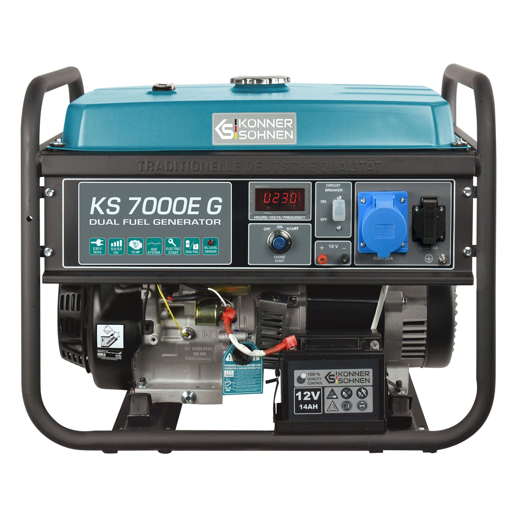 LPG/Benzin-Generator "Könner & Söhnen" KS 7000E G