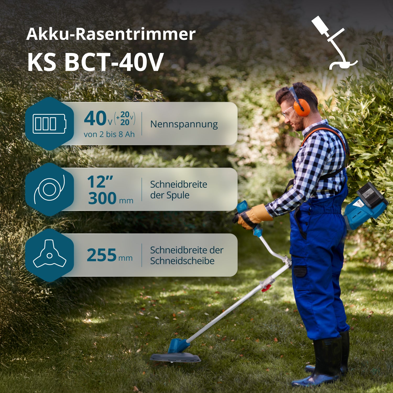 Akku-Rasentrimmer KS BCT-40V