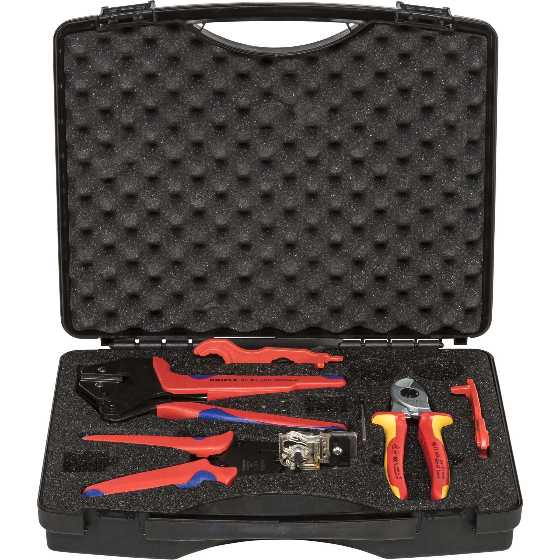 Knipex Werkzeugkoffer für Photovoltaik MC4 Knipex Werkzeugkoffer für Photovoltaik MC4