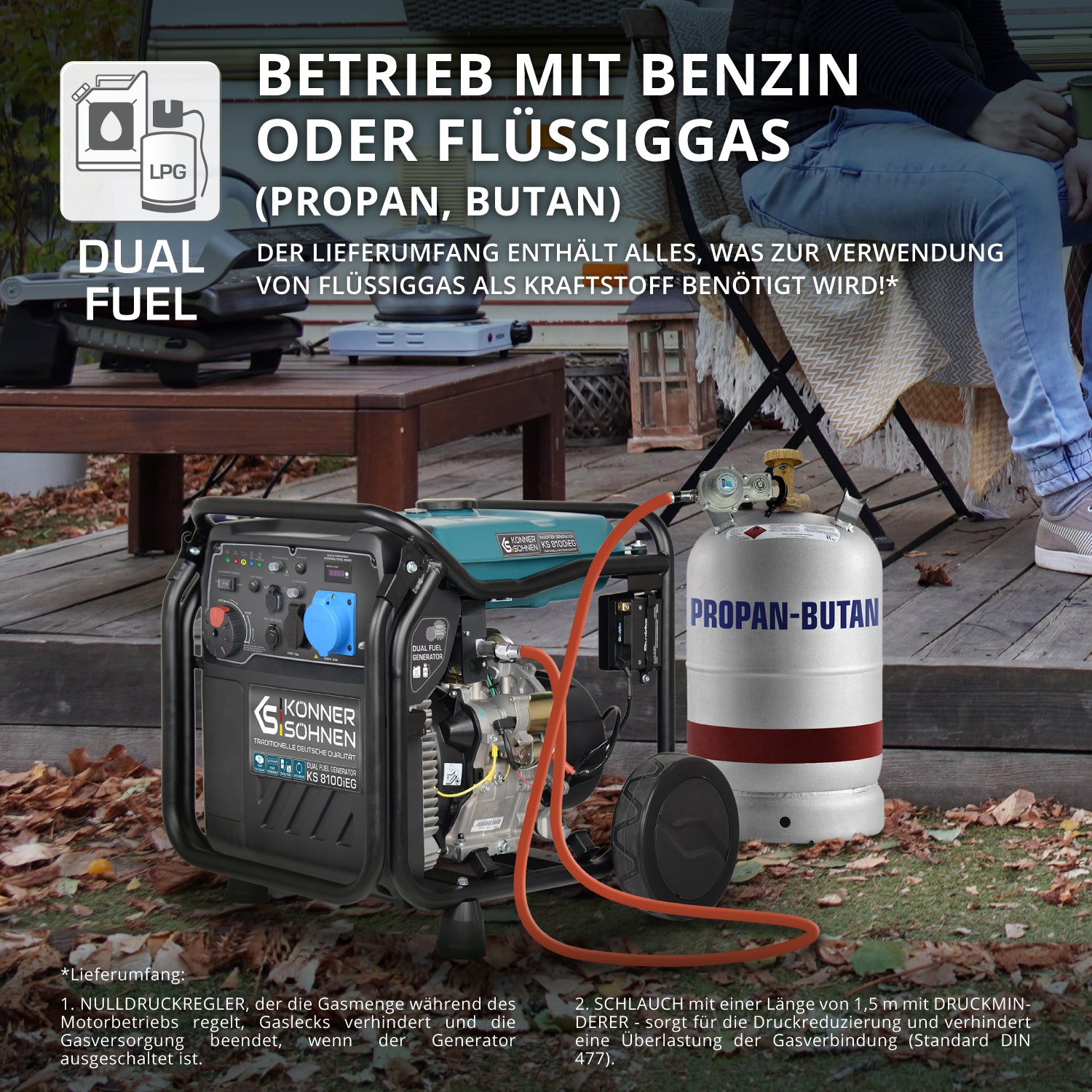 LPG/Benzin-Inverter-Generator KS 8100iEG