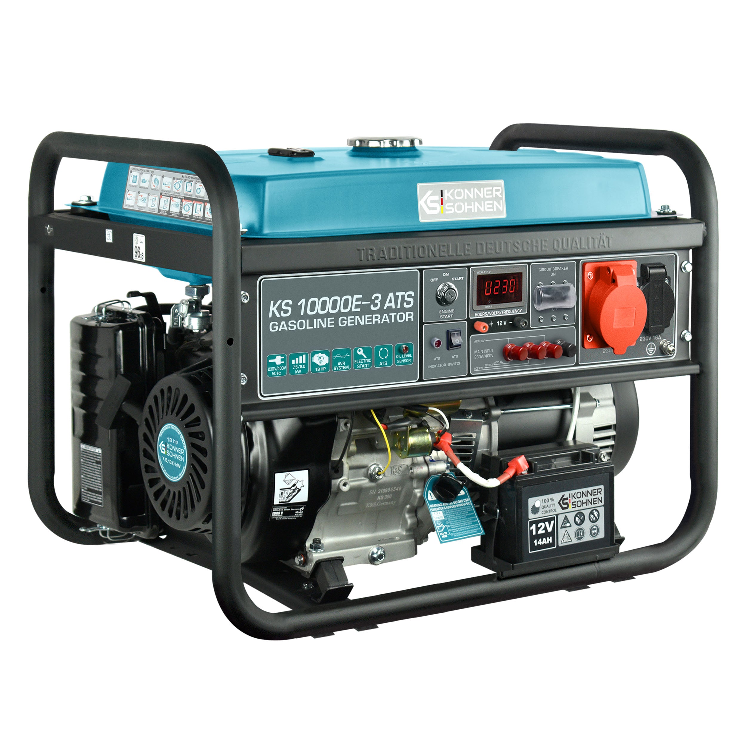 Benzin-Generator "Könner & Söhnen" KS 10000E-3 ATS