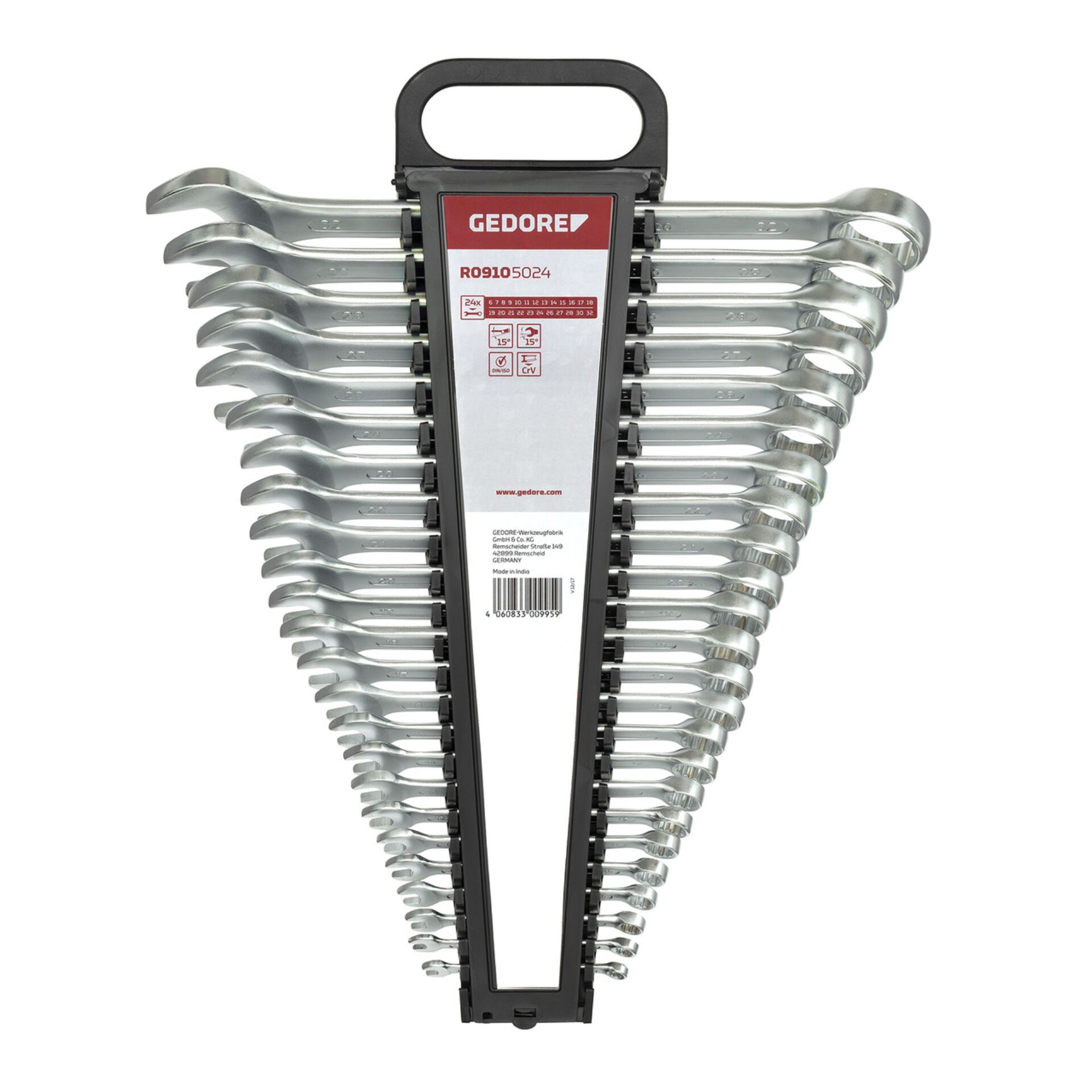 GEDORE red Ring-Maulschlüssel Satz metrisch, 24-teilig
